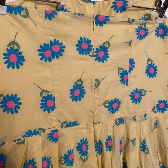 Vintage J. Peterman Yellow Floral Dress size 16 - Picture 4 of 7